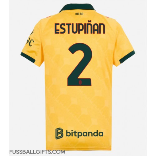 AC Milan Pervis Estupinan #2 Fußballbekleidung 3rd trikot Damen 2025-26 Kurzarm